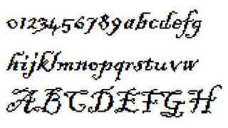 像素字体-数字英文像素字体，可用于标签、批号、条形码-编号B11