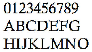 像素字体-数字英文像素字体，可用于标签、批号、条形码-编号B23