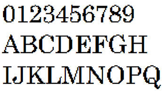 像素字体-数字英文像素字体，可用于标签、批号、条形码-编号B29