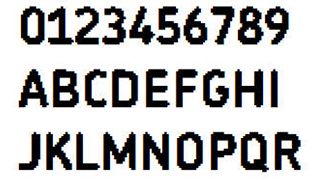 像素字体-数字英文像素字体下载，什么像素字体都有，可用于标签、批号、条形码-编号B32